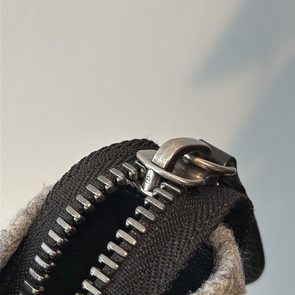 Céline Yellow, Grey, Black Leather & Wool Felt Micro Shopper Tote Fall 16’ - Picture 16 of 17